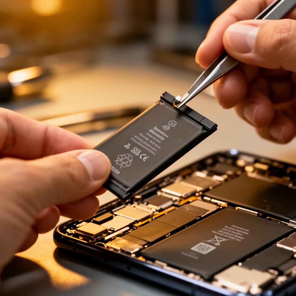 Remplacement de batterie smartphone à Nantes — précision et minutie